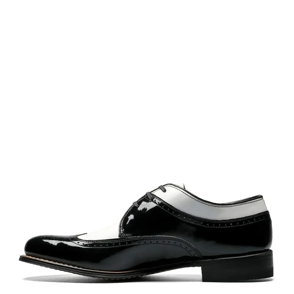 STACY ADAMS mens Dayton oxfords shoes, Black/White, 9 US